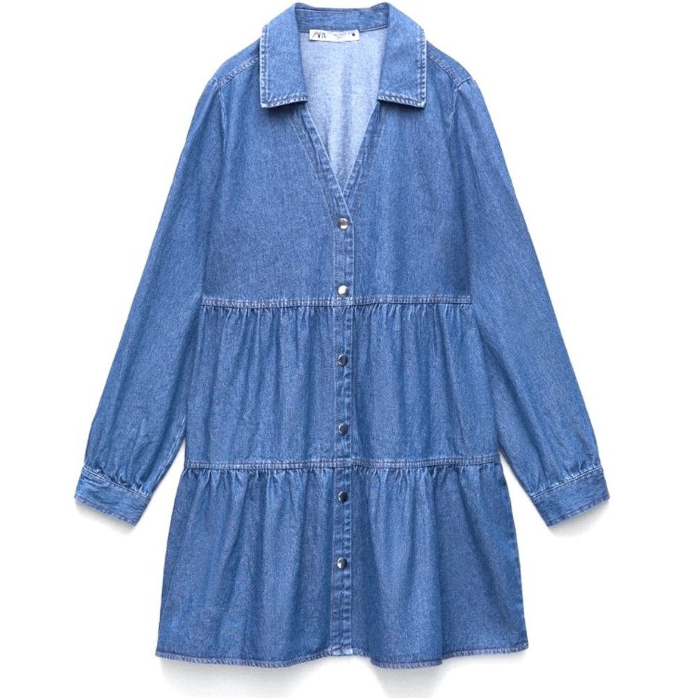 🌺NWOT🌺Zara Woman’s Premium Tiered
Denim Dress Size Small - Picture 4 of 4